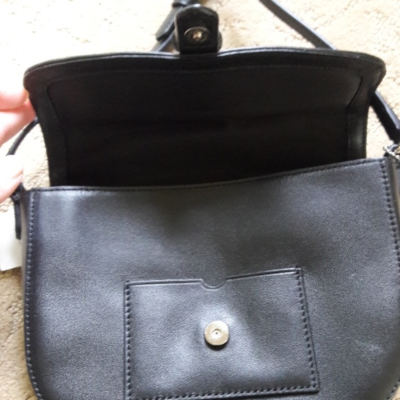 Coach Black Leather Cross Body Bag-Still has tags - Picture 3 of 4